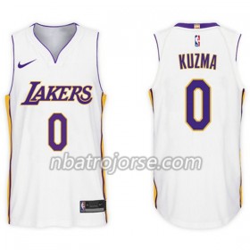 Män Los Angeles Lakers Tröja Kyle Kuzma 0 Nike 2017-18 Vit Swingman